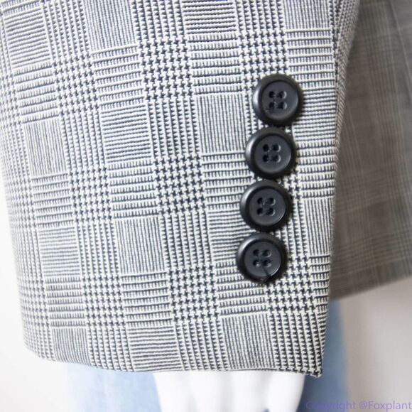 Pendleton women's 100% wool plaid windowpane blazer, size 14 - Picture 7 of 16
